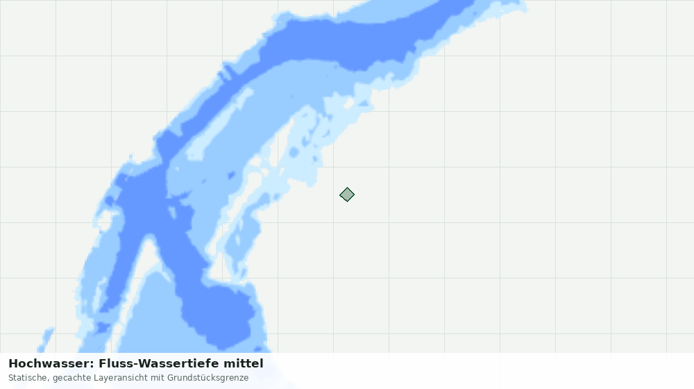 Statische Kartenansicht: Hochwasser: Fluss-Wassertiefe mittel