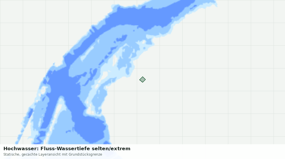Statische Kartenansicht: Hochwasser: Fluss-Wassertiefe selten/extrem