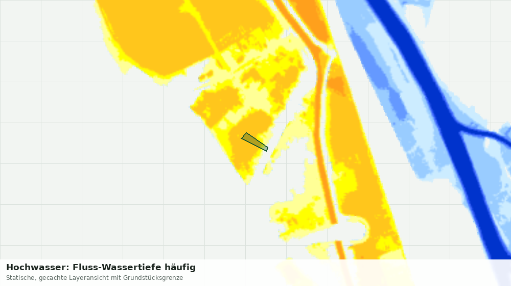 Statische Kartenansicht: Hochwasser: Fluss-Wassertiefe häufig