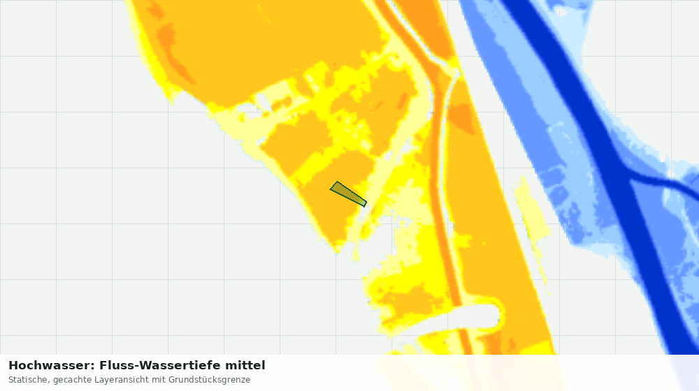 Statische Kartenansicht: Hochwasser: Fluss-Wassertiefe mittel