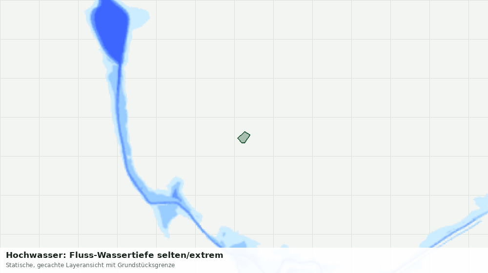 Statische Kartenansicht: Hochwasser: Fluss-Wassertiefe selten/extrem