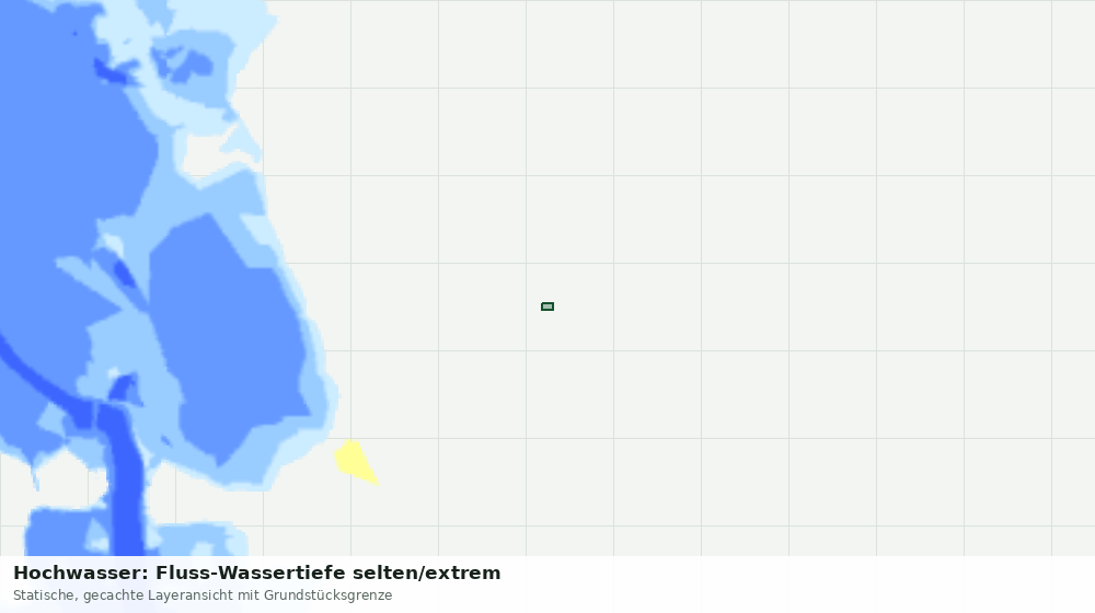 Statische Kartenansicht: Hochwasser: Fluss-Wassertiefe selten/extrem