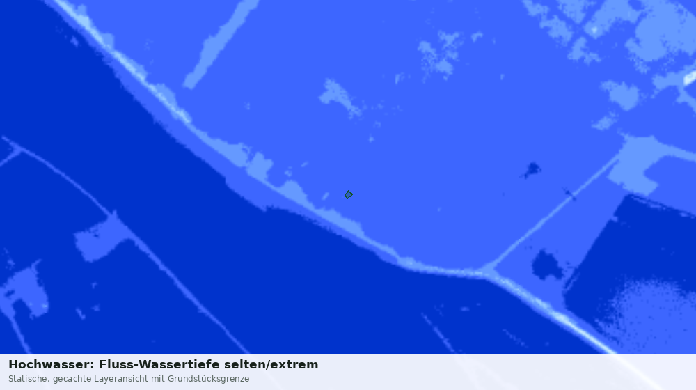 Statische Kartenansicht: Hochwasser: Fluss-Wassertiefe selten/extrem