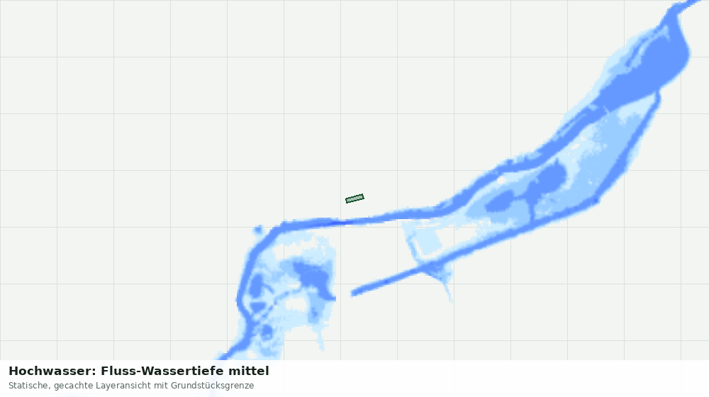 Statische Kartenansicht: Hochwasser: Fluss-Wassertiefe mittel