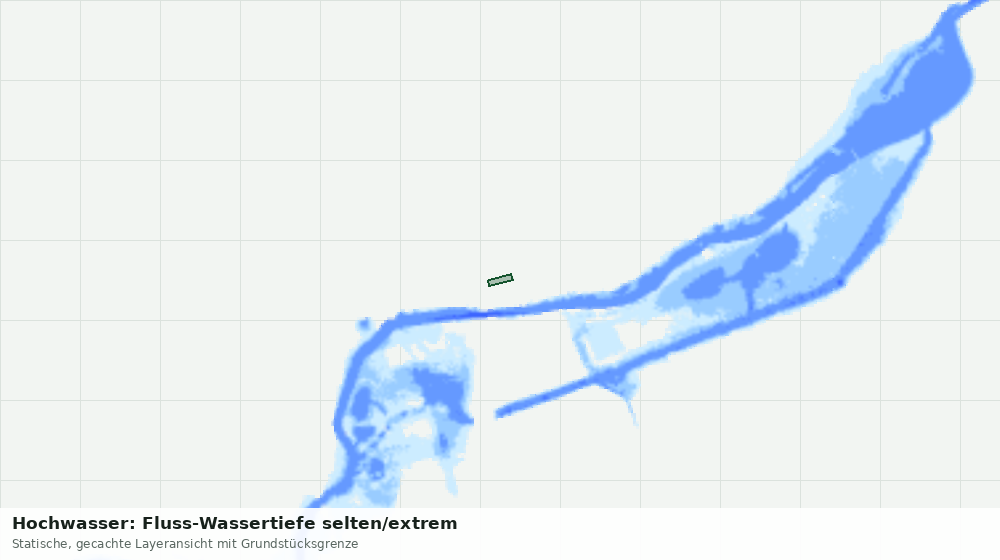 Statische Kartenansicht: Hochwasser: Fluss-Wassertiefe selten/extrem