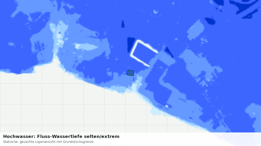Statische Kartenansicht: Hochwasser: Fluss-Wassertiefe selten/extrem