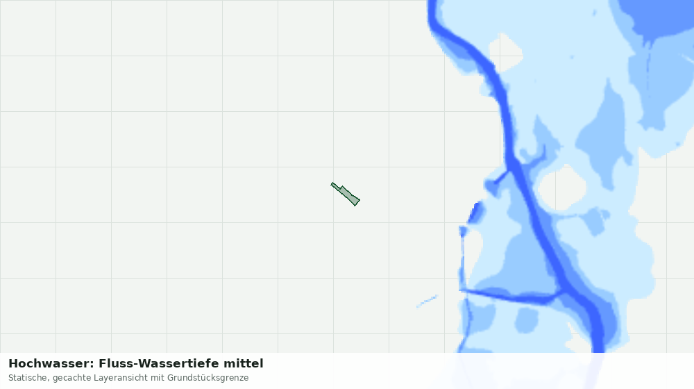 Statische Kartenansicht: Hochwasser: Fluss-Wassertiefe mittel
