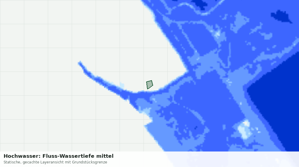 Statische Kartenansicht: Hochwasser: Fluss-Wassertiefe mittel