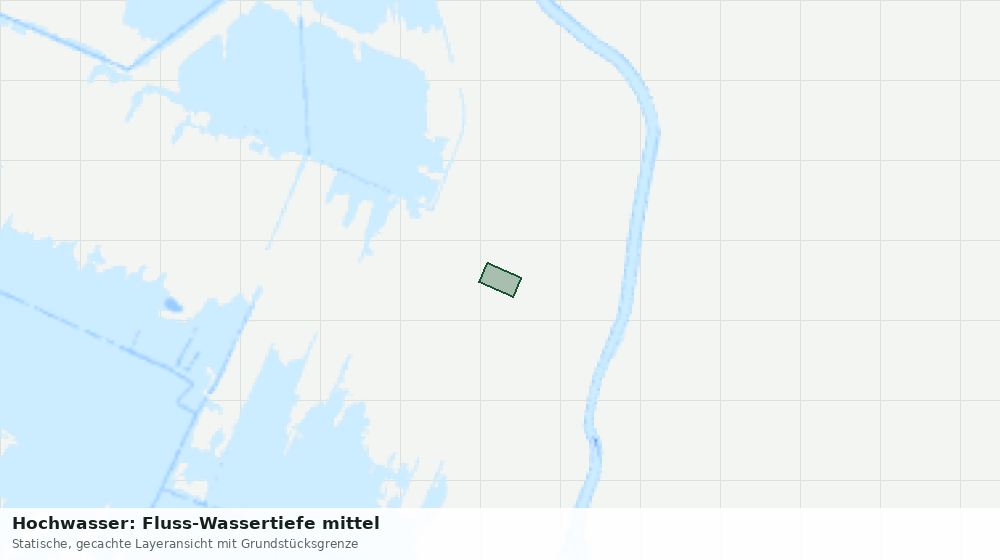 Statische Kartenansicht: Hochwasser: Fluss-Wassertiefe mittel