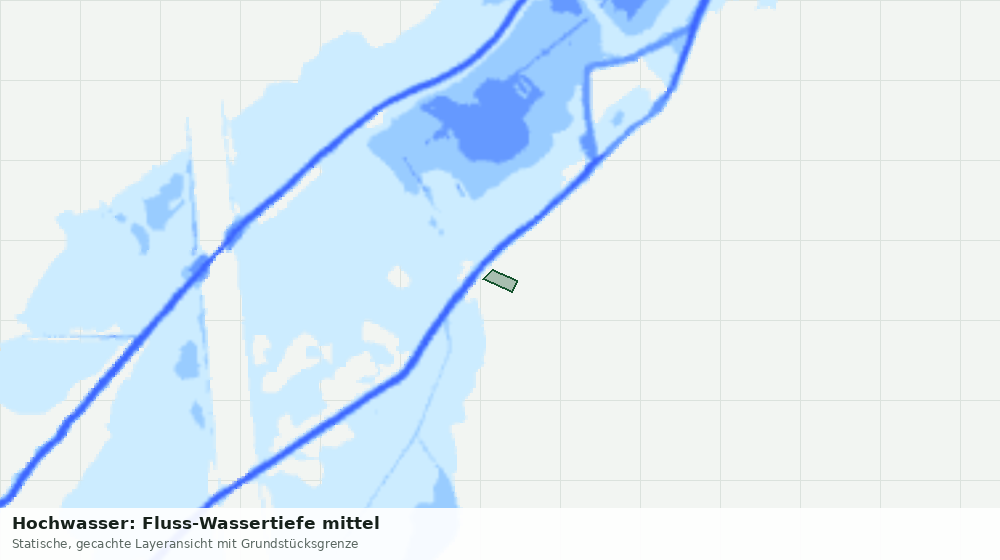 Statische Kartenansicht: Hochwasser: Fluss-Wassertiefe mittel