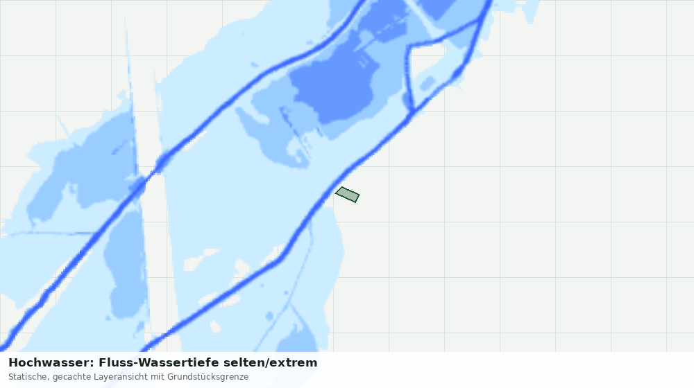 Statische Kartenansicht: Hochwasser: Fluss-Wassertiefe selten/extrem