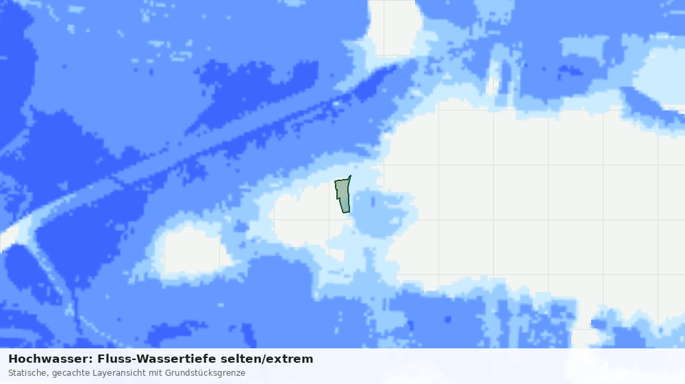 Statische Kartenansicht: Hochwasser: Fluss-Wassertiefe selten/extrem