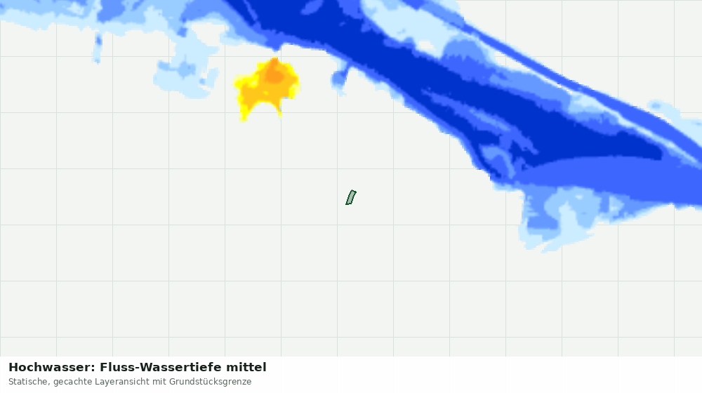 Statische Kartenansicht: Hochwasser: Fluss-Wassertiefe mittel