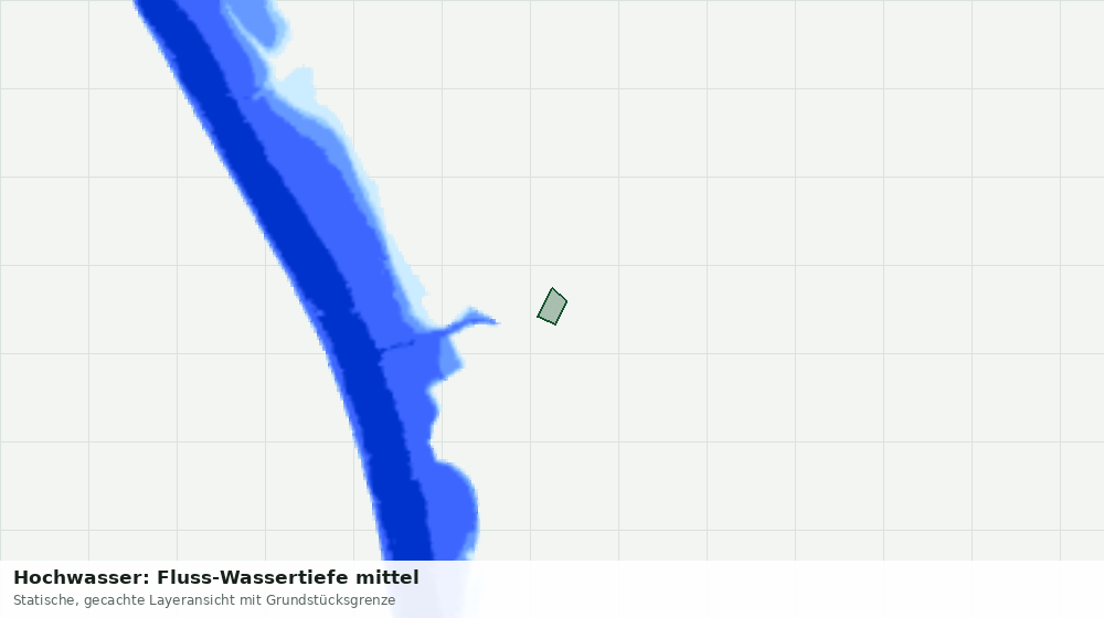 Statische Kartenansicht: Hochwasser: Fluss-Wassertiefe mittel
