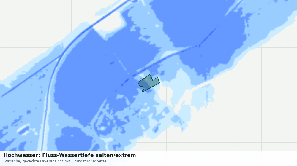 Statische Kartenansicht: Hochwasser: Fluss-Wassertiefe selten/extrem