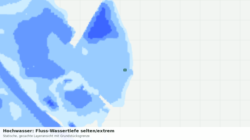 Statische Kartenansicht: Hochwasser: Fluss-Wassertiefe selten/extrem