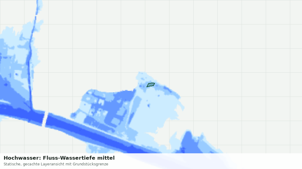 Statische Kartenansicht: Hochwasser: Fluss-Wassertiefe mittel