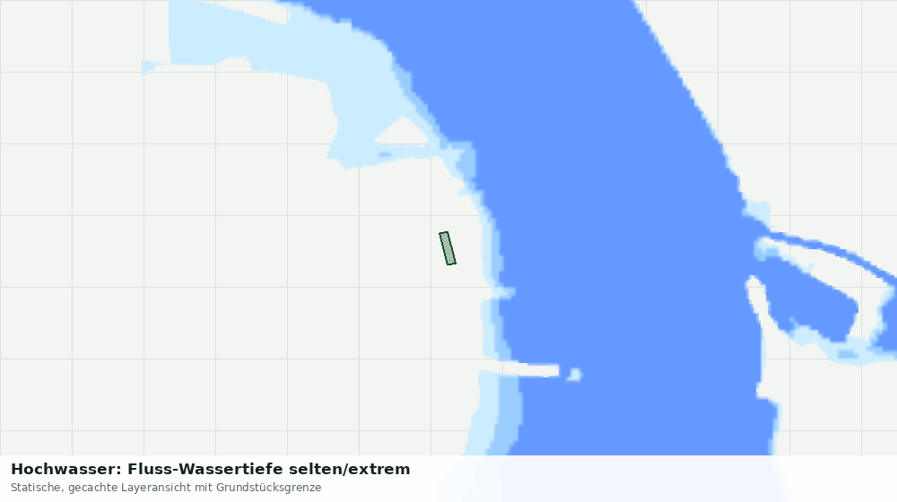 Statische Kartenansicht: Hochwasser: Fluss-Wassertiefe selten/extrem