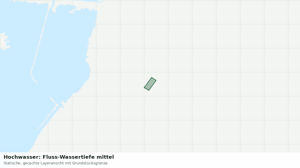 Statische Kartenansicht: Hochwasser: Fluss-Wassertiefe mittel