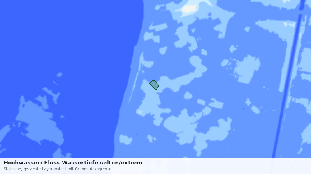 Statische Kartenansicht: Hochwasser: Fluss-Wassertiefe selten/extrem
