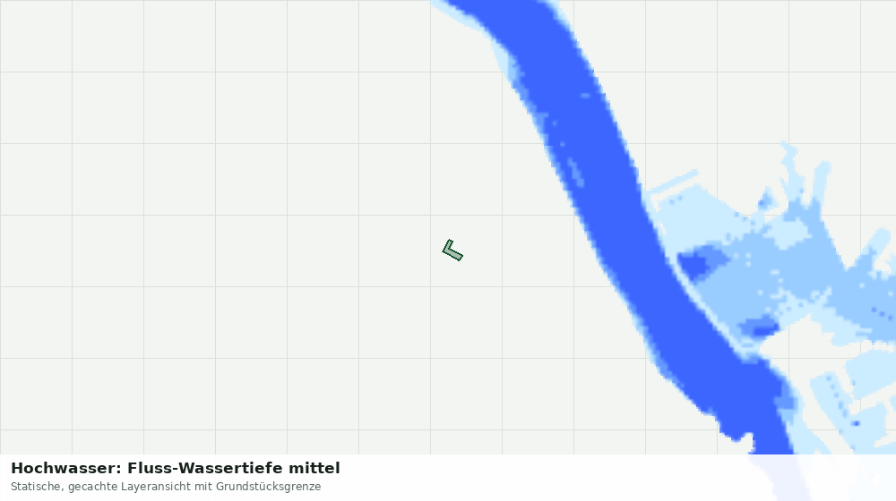 Statische Kartenansicht: Hochwasser: Fluss-Wassertiefe mittel