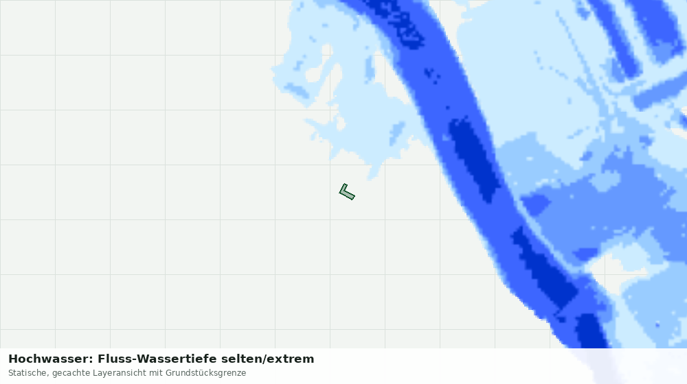 Statische Kartenansicht: Hochwasser: Fluss-Wassertiefe selten/extrem