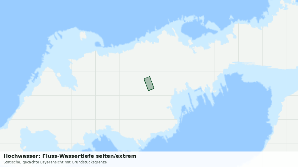 Statische Kartenansicht: Hochwasser: Fluss-Wassertiefe selten/extrem