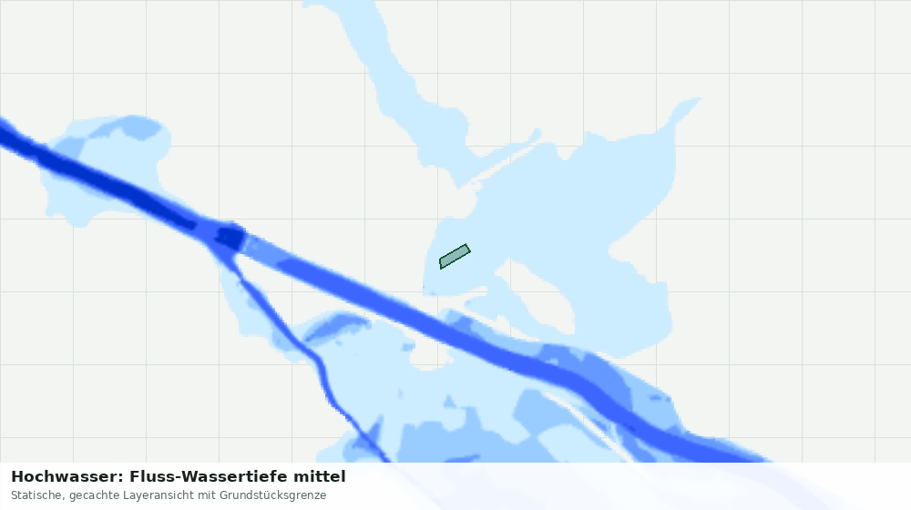 Statische Kartenansicht: Hochwasser: Fluss-Wassertiefe mittel