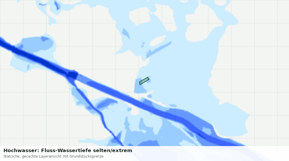 Statische Kartenansicht: Hochwasser: Fluss-Wassertiefe selten/extrem