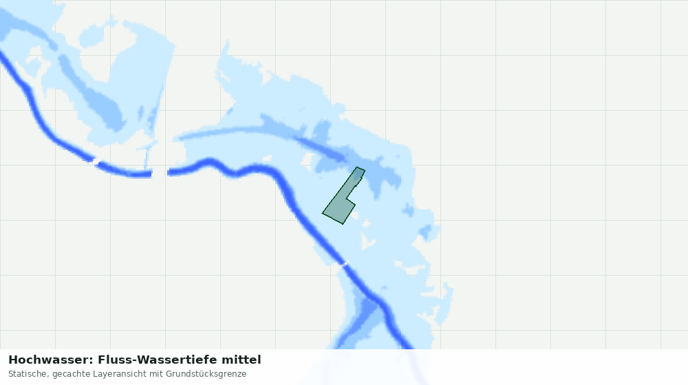 Statische Kartenansicht: Hochwasser: Fluss-Wassertiefe mittel