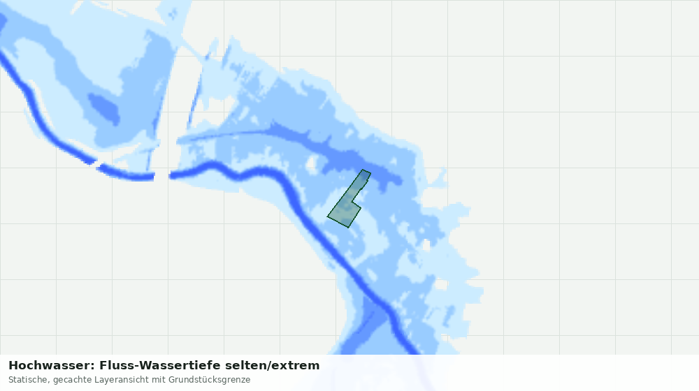 Statische Kartenansicht: Hochwasser: Fluss-Wassertiefe selten/extrem