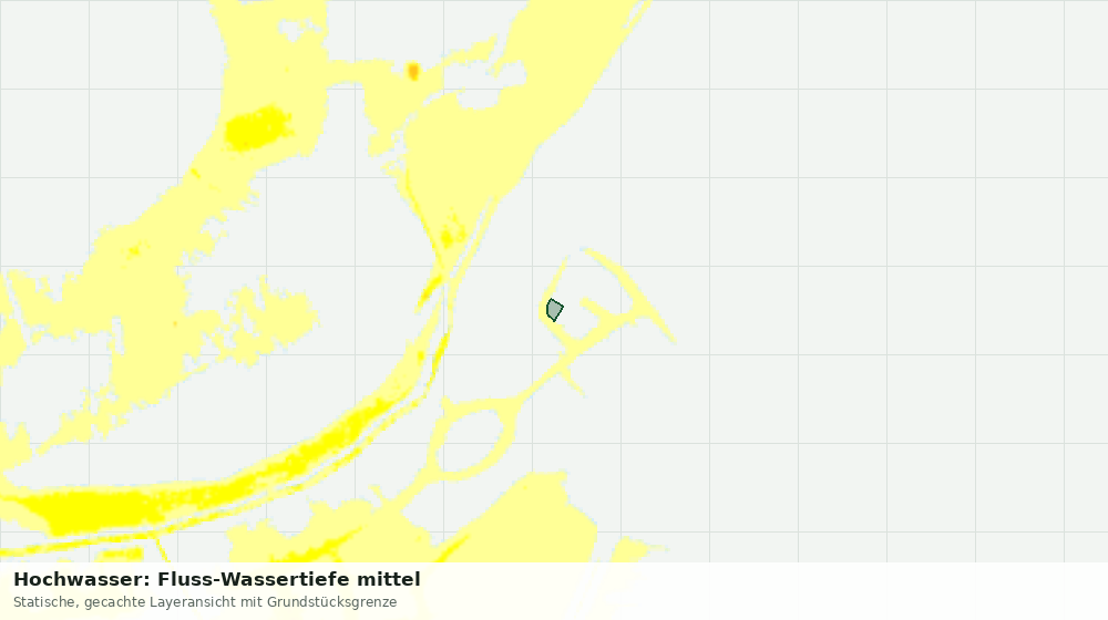 Statische Kartenansicht: Hochwasser: Fluss-Wassertiefe mittel