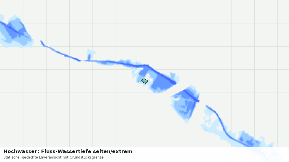 Statische Kartenansicht: Hochwasser: Fluss-Wassertiefe selten/extrem