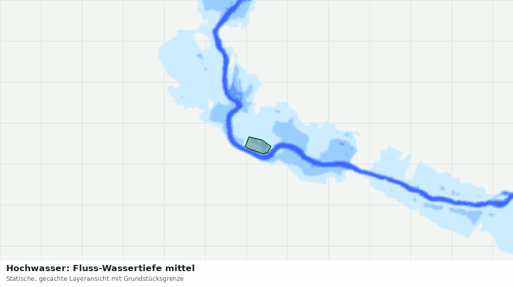 Statische Kartenansicht: Hochwasser: Fluss-Wassertiefe mittel