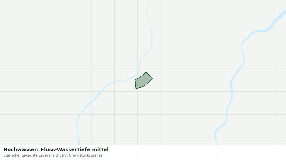 Statische Kartenansicht: Hochwasser: Fluss-Wassertiefe mittel