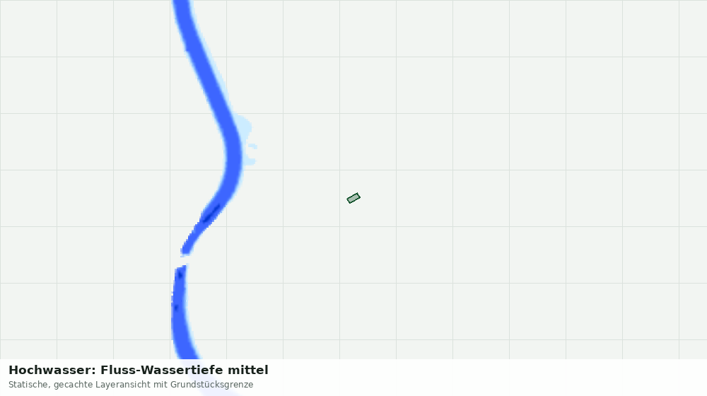 Statische Kartenansicht: Hochwasser: Fluss-Wassertiefe mittel