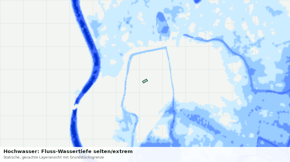 Statische Kartenansicht: Hochwasser: Fluss-Wassertiefe selten/extrem