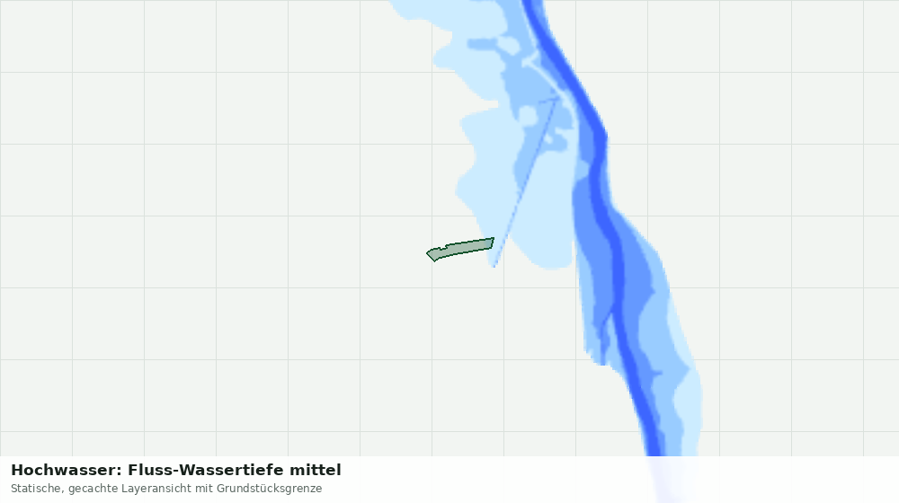 Statische Kartenansicht: Hochwasser: Fluss-Wassertiefe mittel