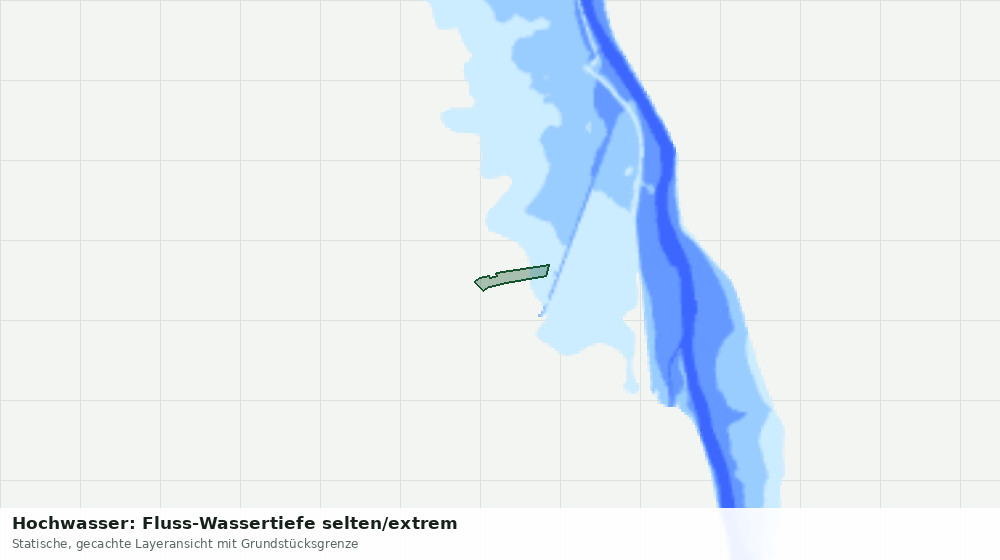 Statische Kartenansicht: Hochwasser: Fluss-Wassertiefe selten/extrem
