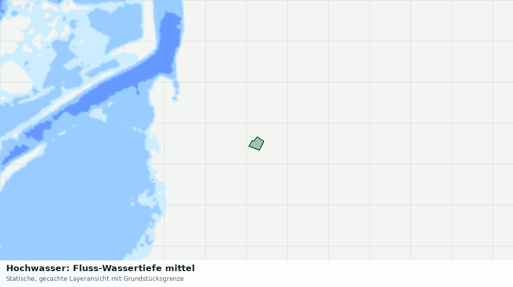 Statische Kartenansicht: Hochwasser: Fluss-Wassertiefe mittel