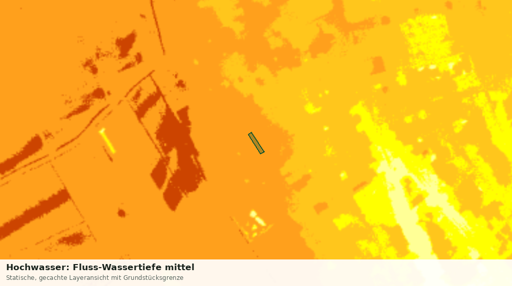 Statische Kartenansicht: Hochwasser: Fluss-Wassertiefe mittel