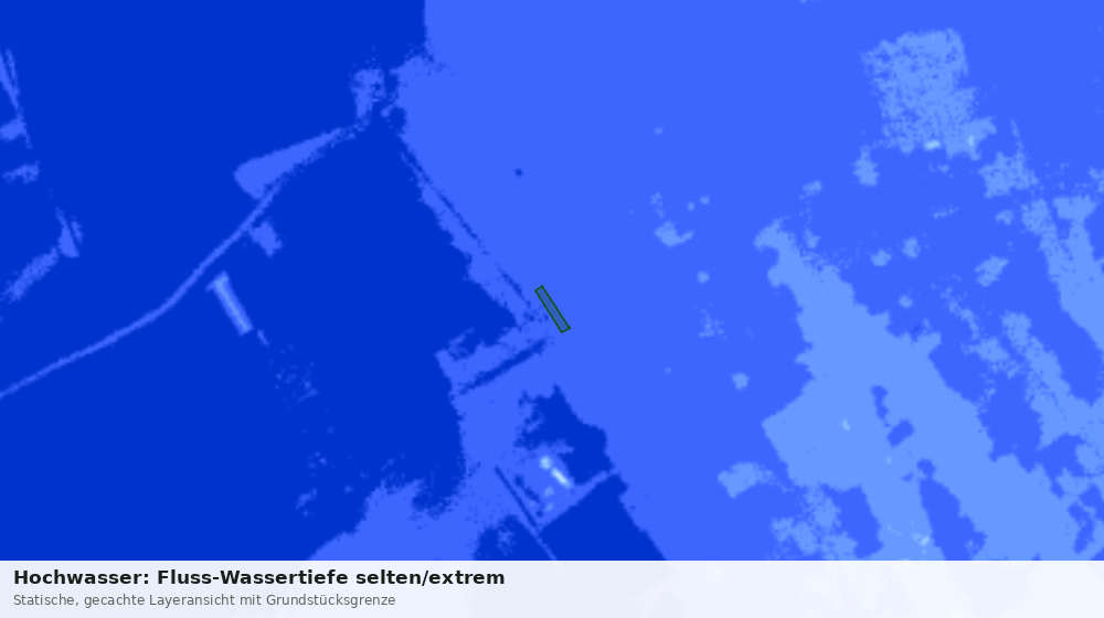 Statische Kartenansicht: Hochwasser: Fluss-Wassertiefe selten/extrem