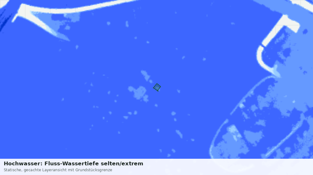 Statische Kartenansicht: Hochwasser: Fluss-Wassertiefe selten/extrem