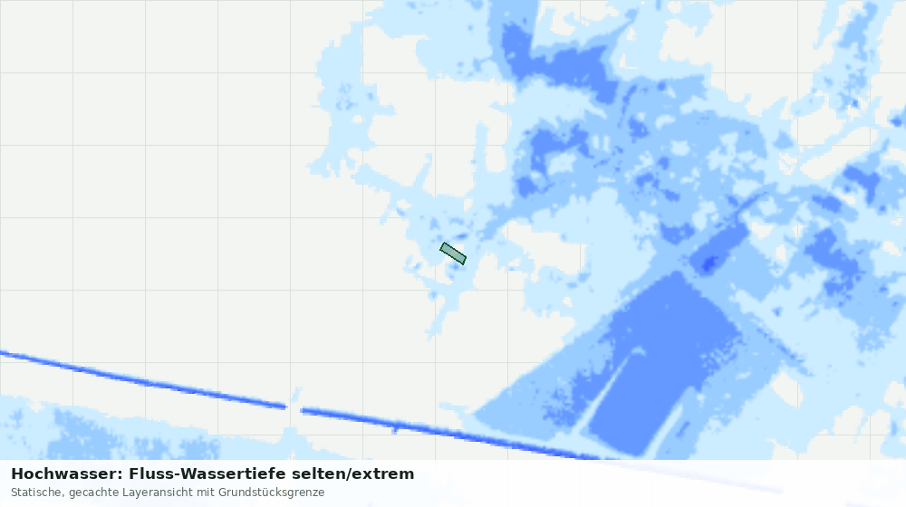 Statische Kartenansicht: Hochwasser: Fluss-Wassertiefe selten/extrem