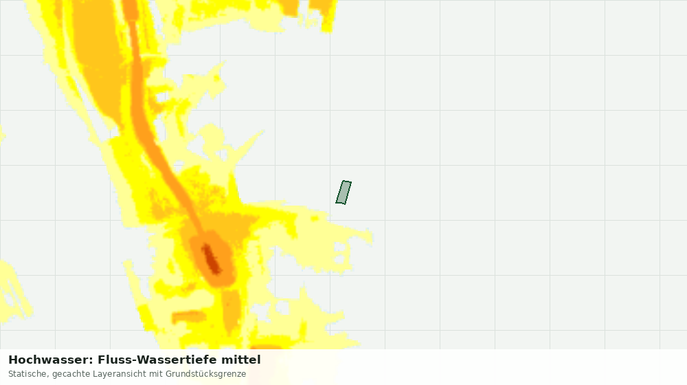Statische Kartenansicht: Hochwasser: Fluss-Wassertiefe mittel