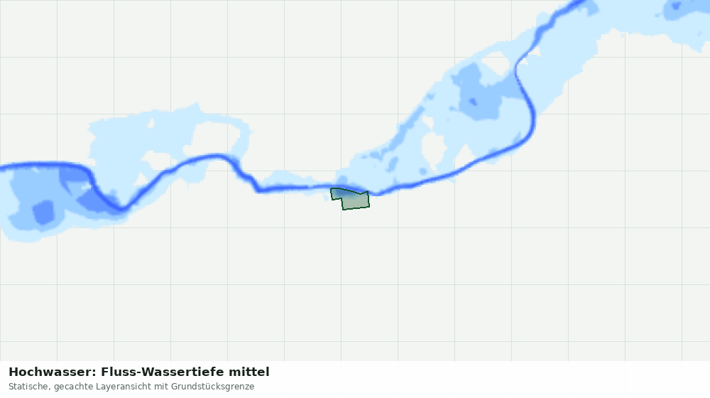 Statische Kartenansicht: Hochwasser: Fluss-Wassertiefe mittel