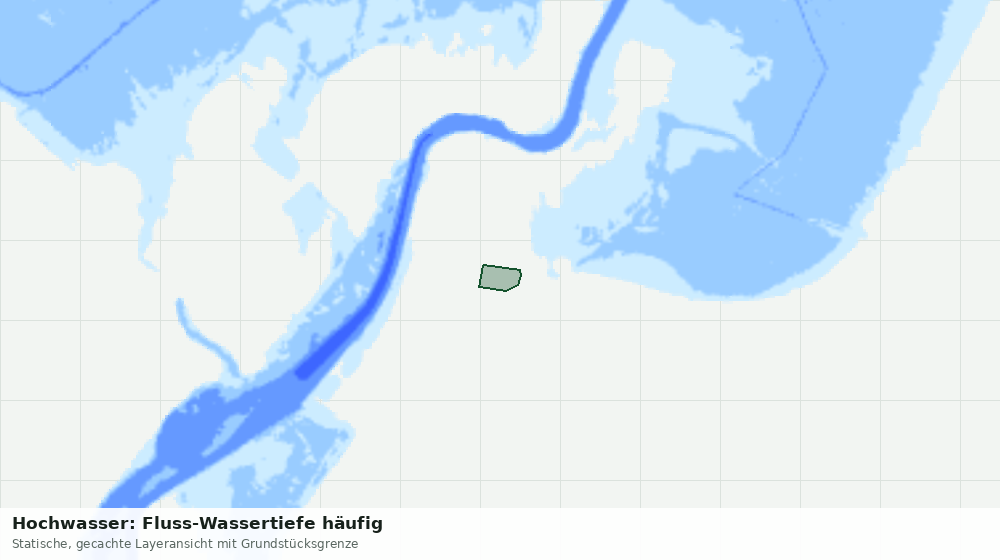 Statische Kartenansicht: Hochwasser: Fluss-Wassertiefe häufig