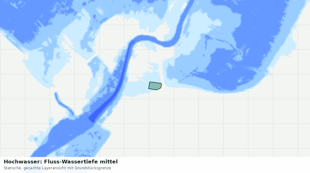 Statische Kartenansicht: Hochwasser: Fluss-Wassertiefe mittel