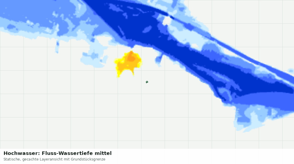 Statische Kartenansicht: Hochwasser: Fluss-Wassertiefe mittel