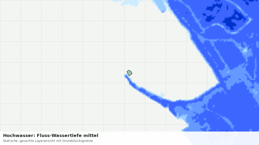 Statische Kartenansicht: Hochwasser: Fluss-Wassertiefe mittel